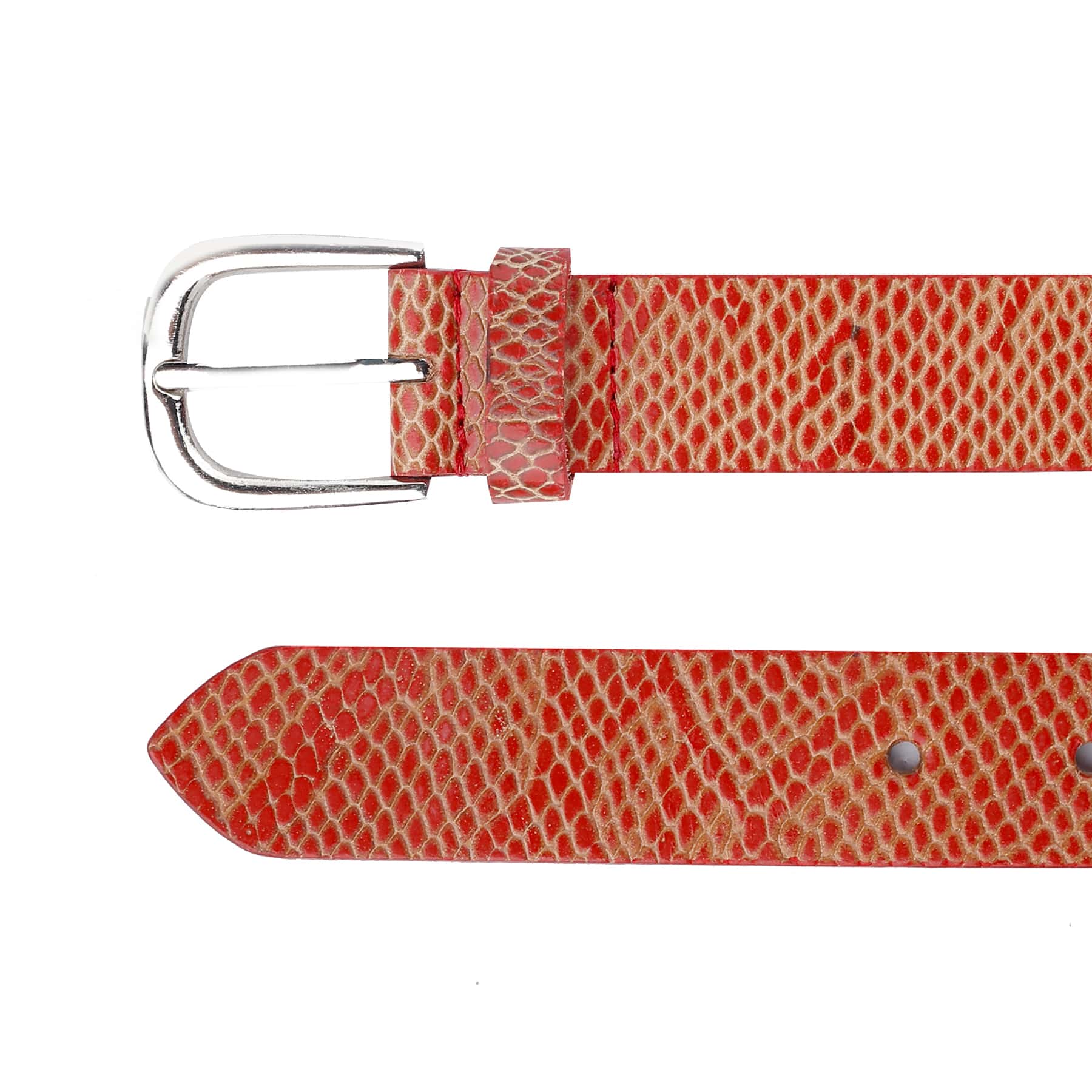 Bacca Bucci Women Genuine Leather Belts with Imported Nickle Free Buckle | Width : 28 MM | Two tone Finish Belt - Image 5