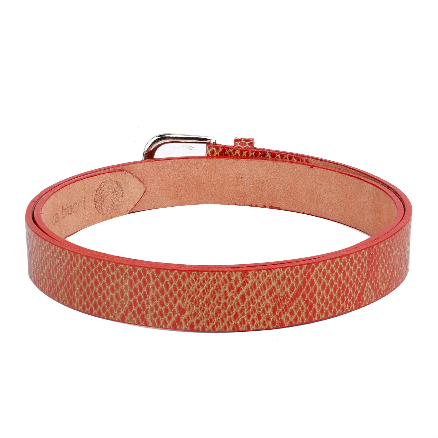 Bacca Bucci Women Genuine Leather Belts with Imported Nickle Free Buckle | Width : 28 MM | Two tone Finish Belt - Image 6