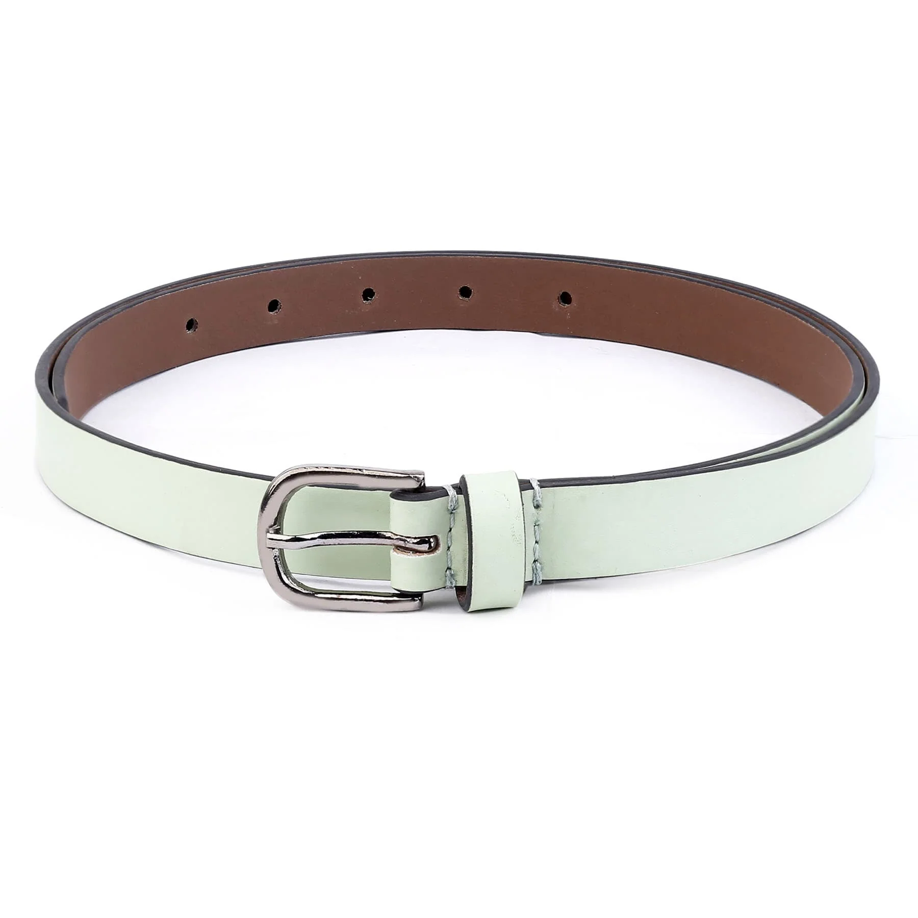 Bacca Bucci Women Leather Belts with Imported Nickle Free Buckle | Width : 20 MM | Solid Color Luster Finish Belt - Image 11
