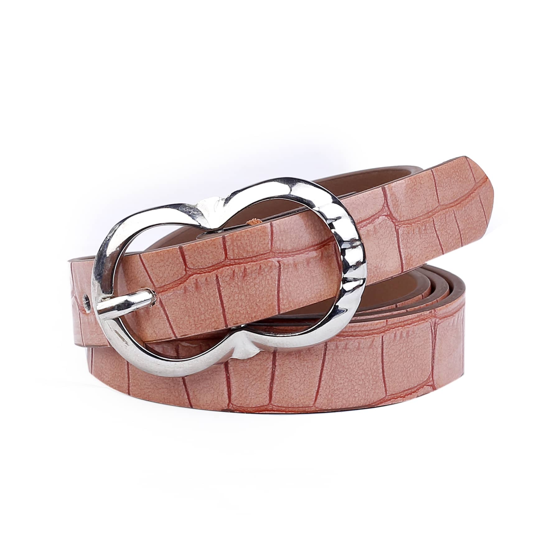 Bacca Bucci Women Leather Belts with Imported Nickle Free Buckle | Width : 20 MM | Croco Luster Belt - Image 19