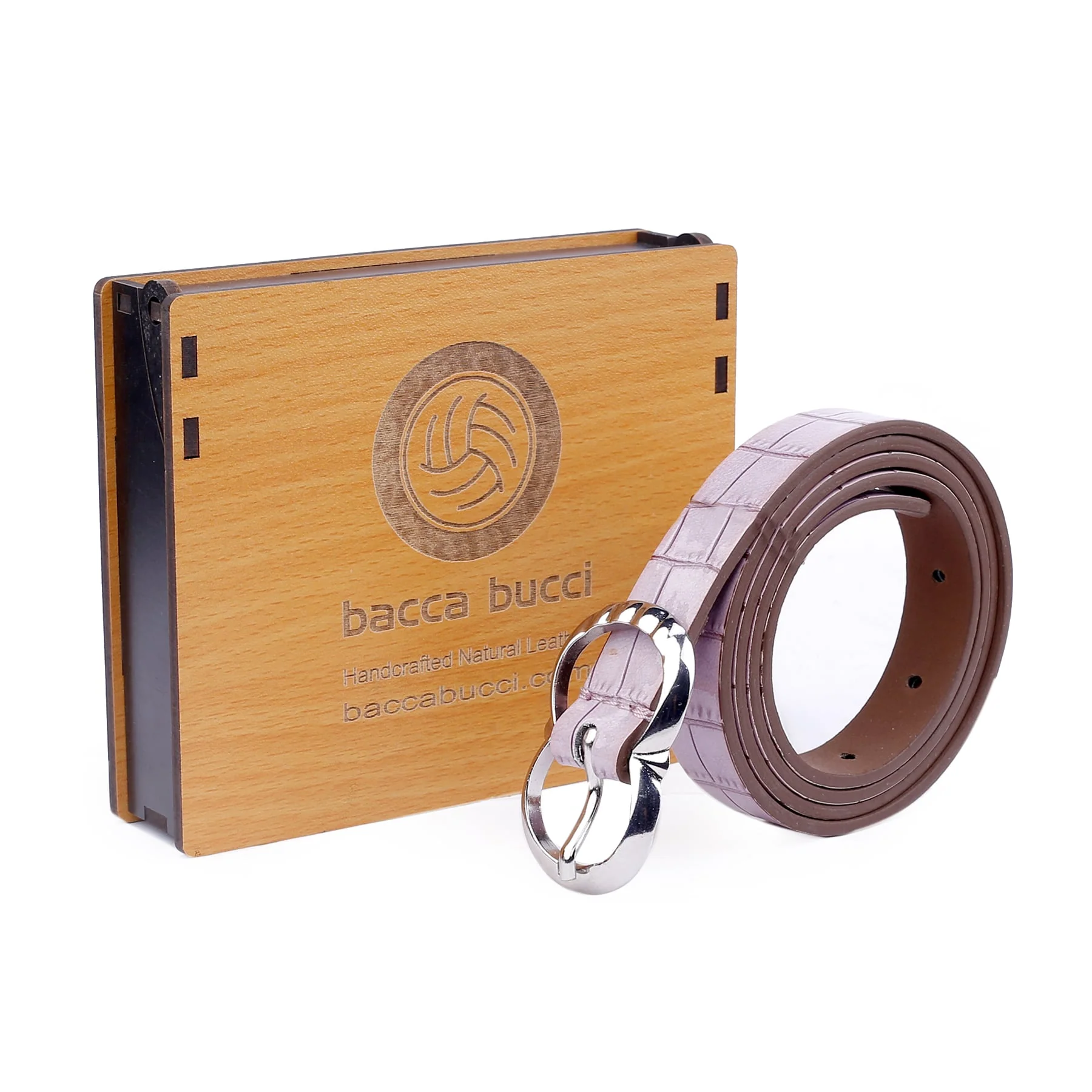 Bacca Bucci Women Leather Belts with Imported Nickle Free Buckle | Width : 20 MM | Croco Luster Belt - Image 18