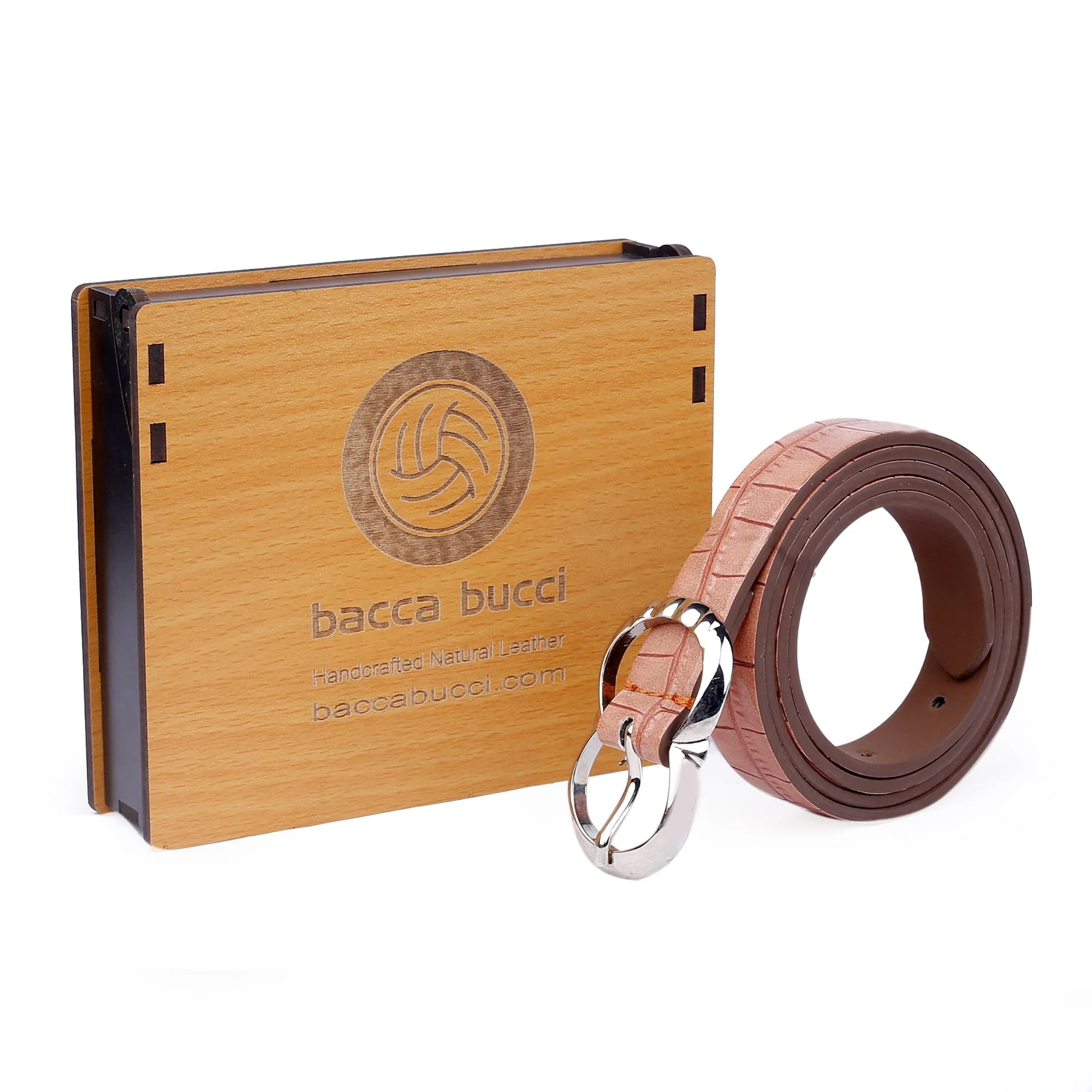 Bacca Bucci Women Leather Belts with Imported Nickle Free Buckle | Width : 20 MM | Croco Luster Belt - Image 6