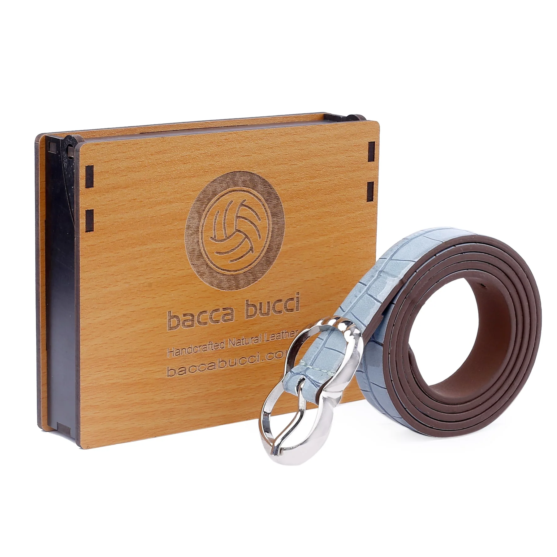 Bacca Bucci Women Leather Belts with Imported Nickle Free Buckle | Width : 20 MM | Croco Luster Belt - Image 18