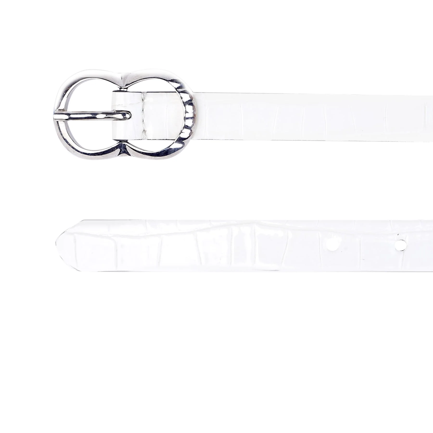 Bacca Bucci Women Leather Belts with Imported Nickle Free Buckle | Width : 20 MM | Croco Luster Belt - Image 4