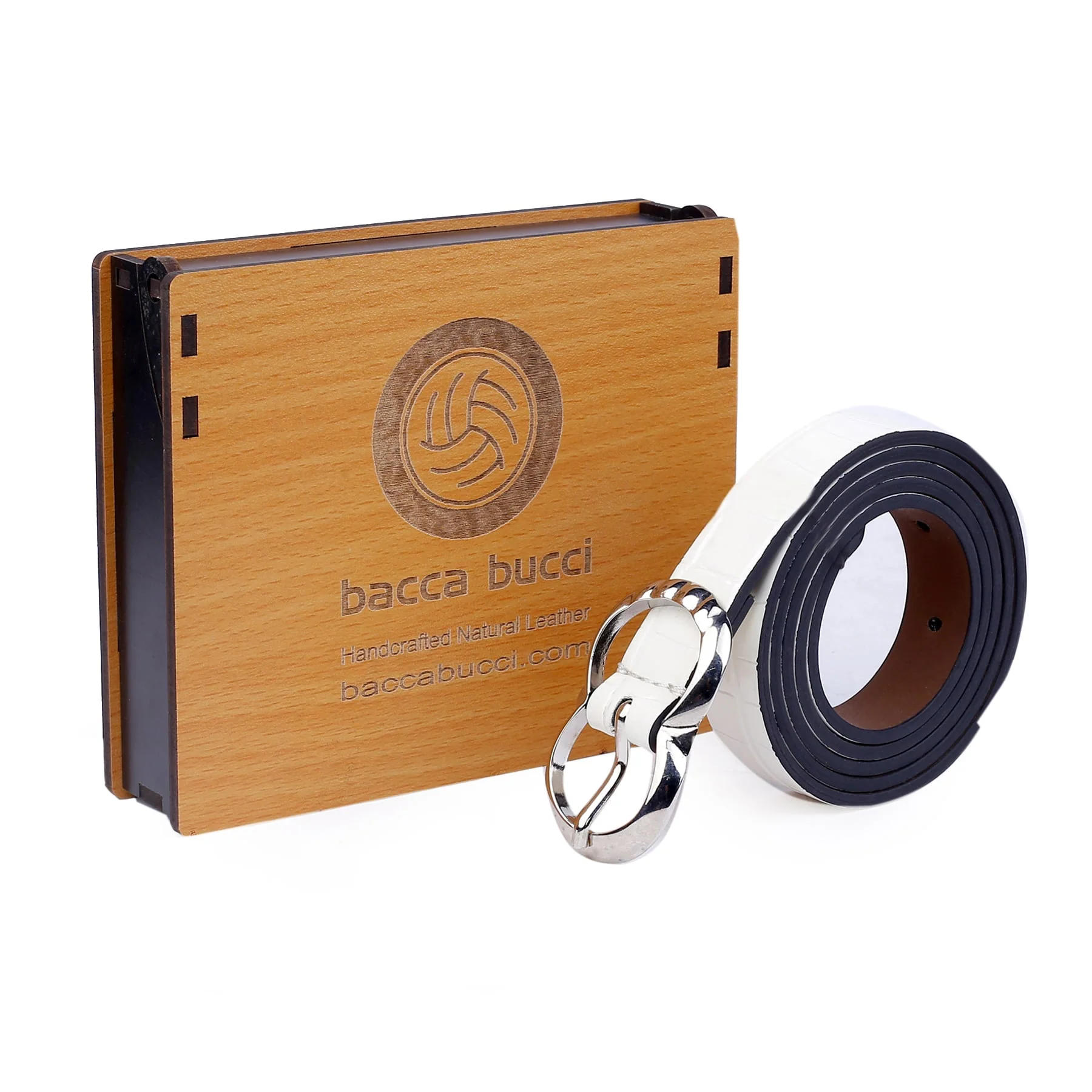 Bacca Bucci Women Leather Belts with Imported Nickle Free Buckle | Width : 20 MM | Croco Luster Belt - Image 6