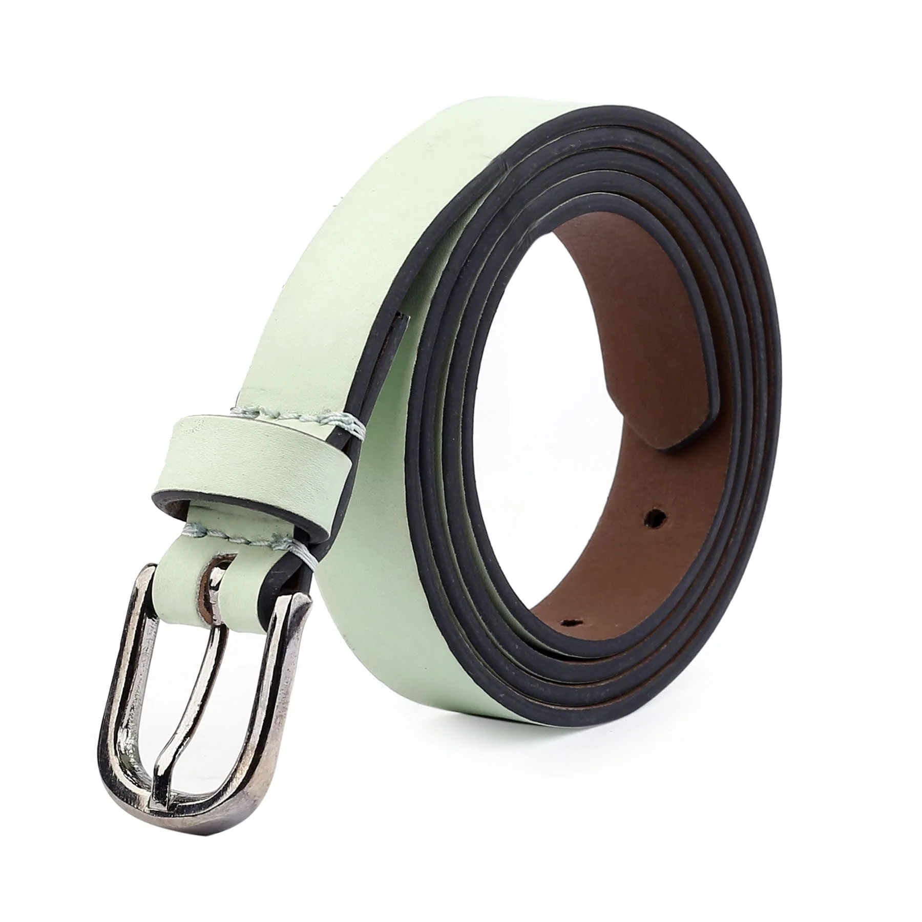 Bacca Bucci Women Leather Belts with Imported Nickle Free Buckle | Width : 20 MM | Solid Color Luster Finish Belt - Image 14