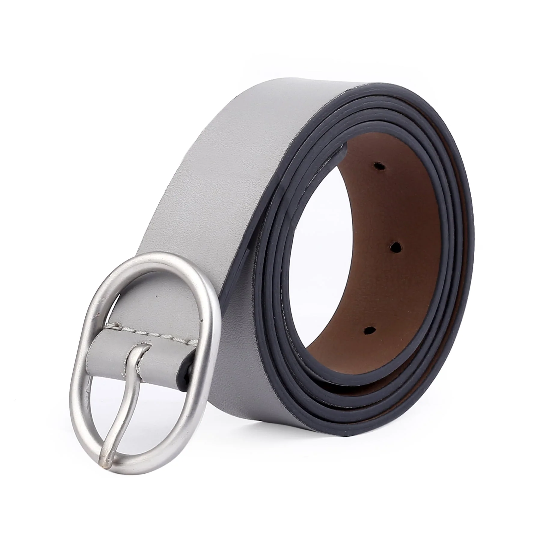 Bacca Bucci Women Leather Belts with Imported Nickle Free Buckle | Width : 30 MM | Solid Color Matt Luster Finish Belts - Image 9
