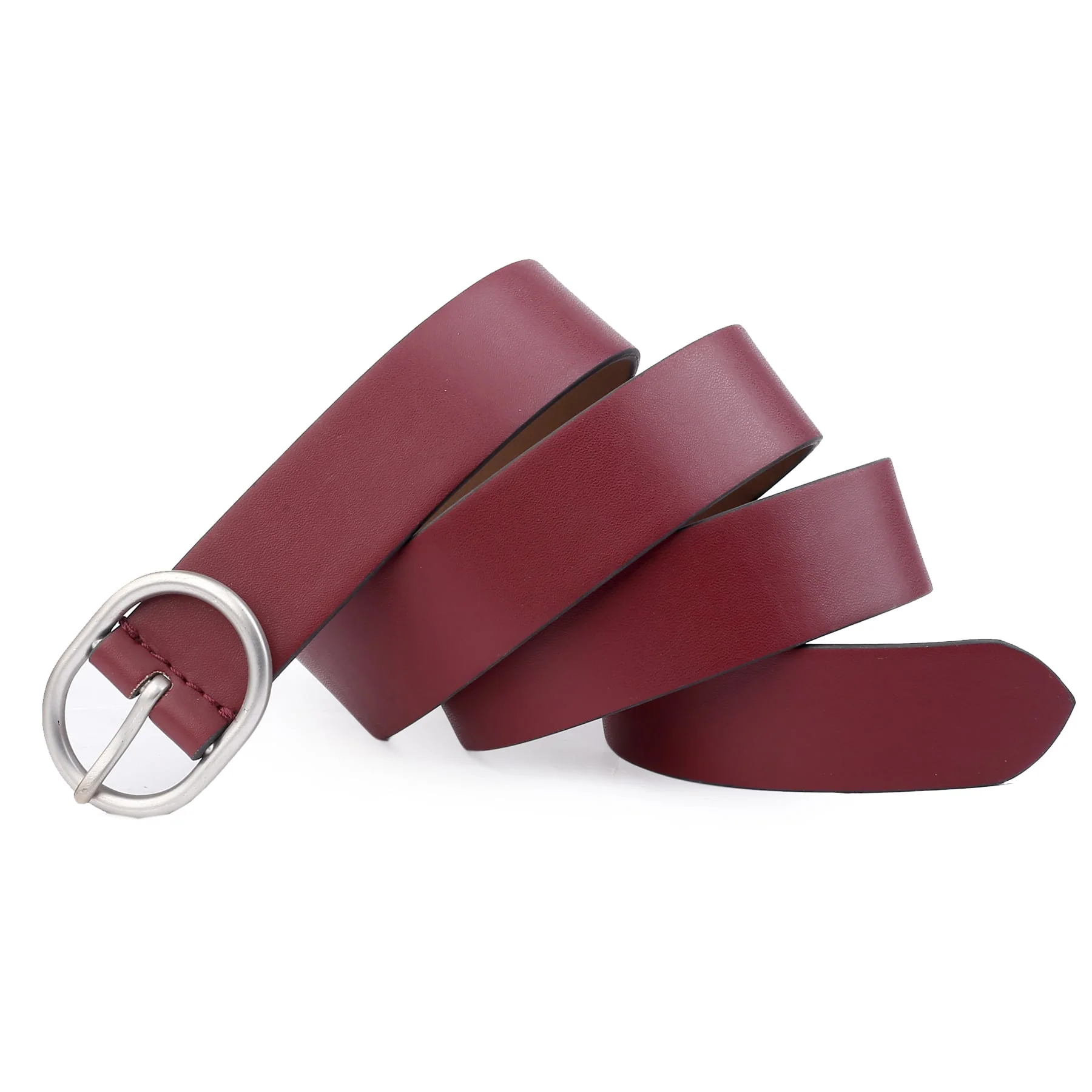 Bacca Bucci Women Leather Belts with Imported Nickle Free Buckle | Width : 30 MM | Solid Color Matt Luster Finish Belts - Image 10