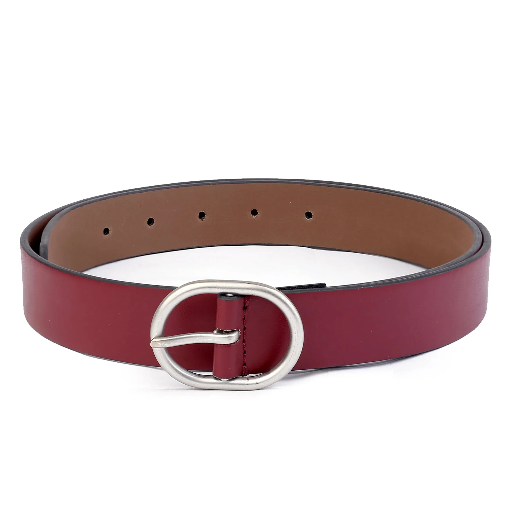 Bacca Bucci Women Leather Belts with Imported Nickle Free Buckle | Width : 30 MM | Solid Color Matt Luster Finish Belts - Image 12