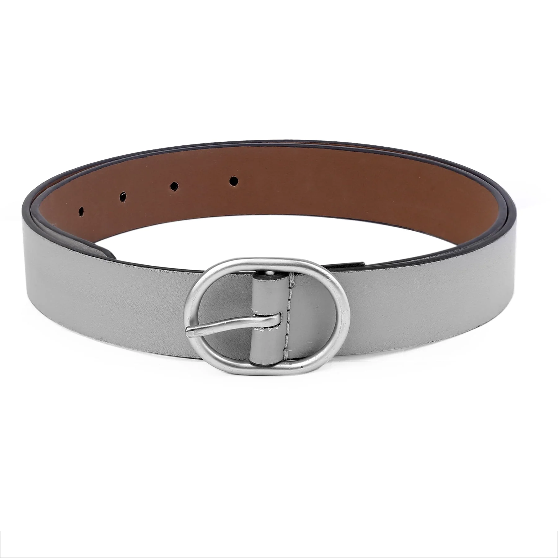 Bacca Bucci Women Leather Belts with Imported Nickle Free Buckle | Width : 30 MM | Solid Color Matt Luster Finish Belts - Image 5