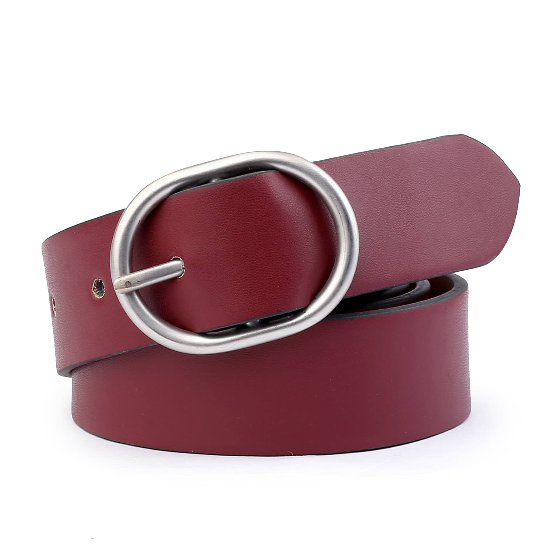 Bacca Bucci Women Leather Belts with Imported Nickle Free Buckle | Width : 30 MM | Solid Color Matt Luster Finish Belts - Image 8