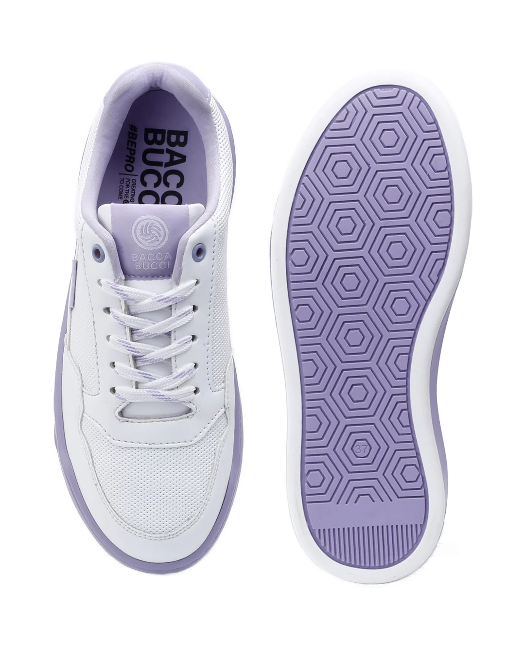 Bacca Bucci Women’s Vibe City Sneakers – Lavender and Blush Pink - Image 9