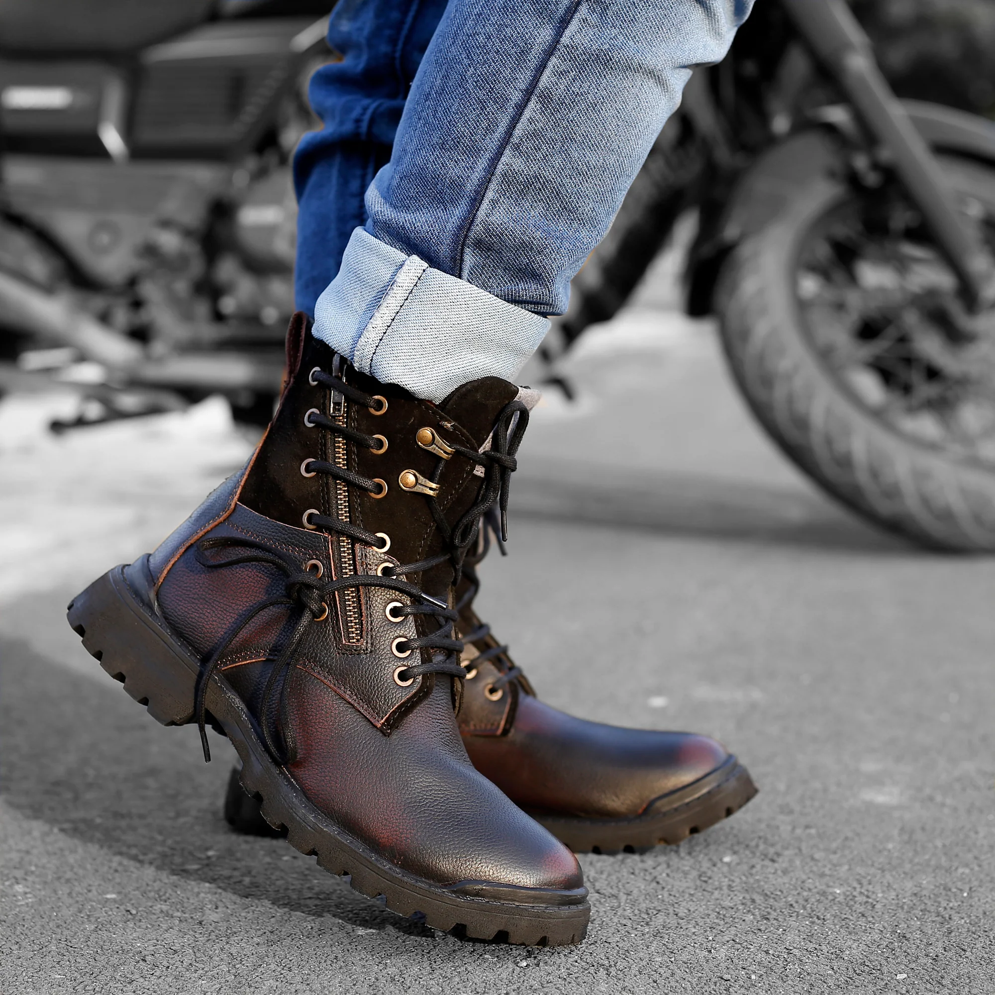 Bacca Bucci Combat Boots - Image 11