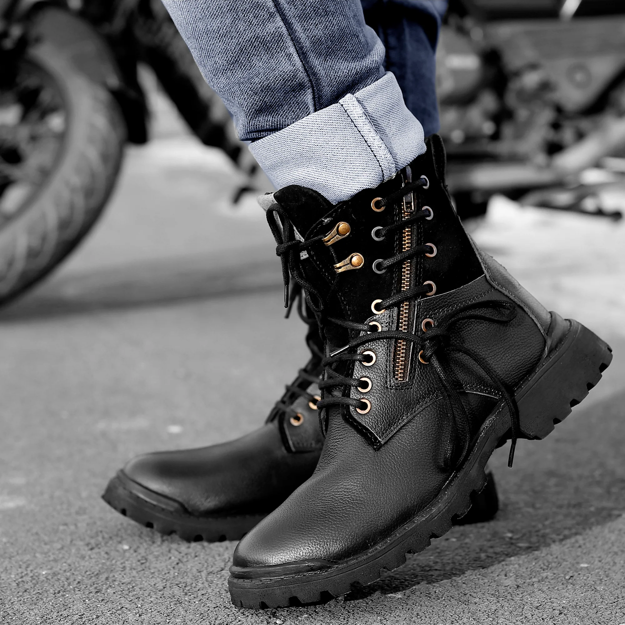 Bacca Bucci Combat Boots - Image 3